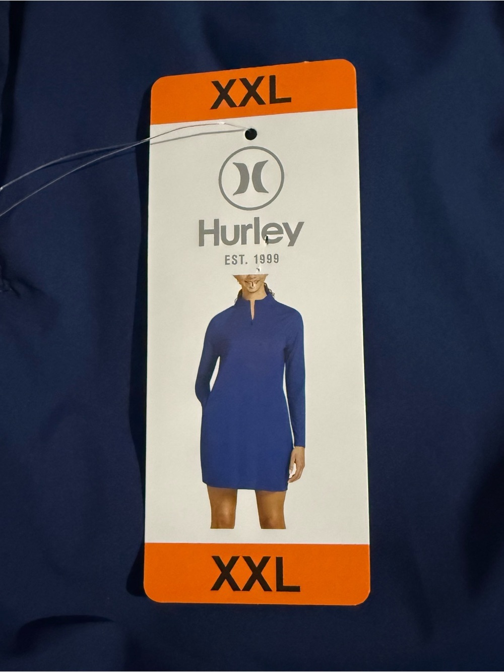 Hurley Long Sleeved Active Dress 1/4 Zip Moisture Wicking, Blue, Women’s Sz XXL